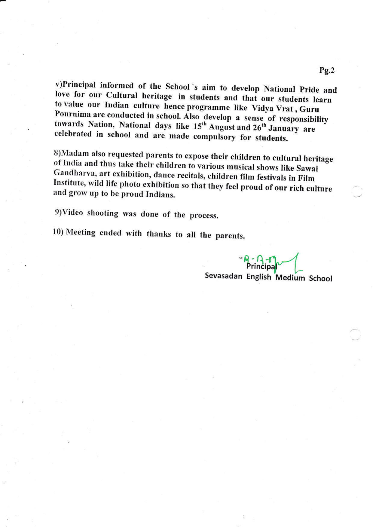 Minutes of General Body Meeting Held on 30/07/2019 page 2 