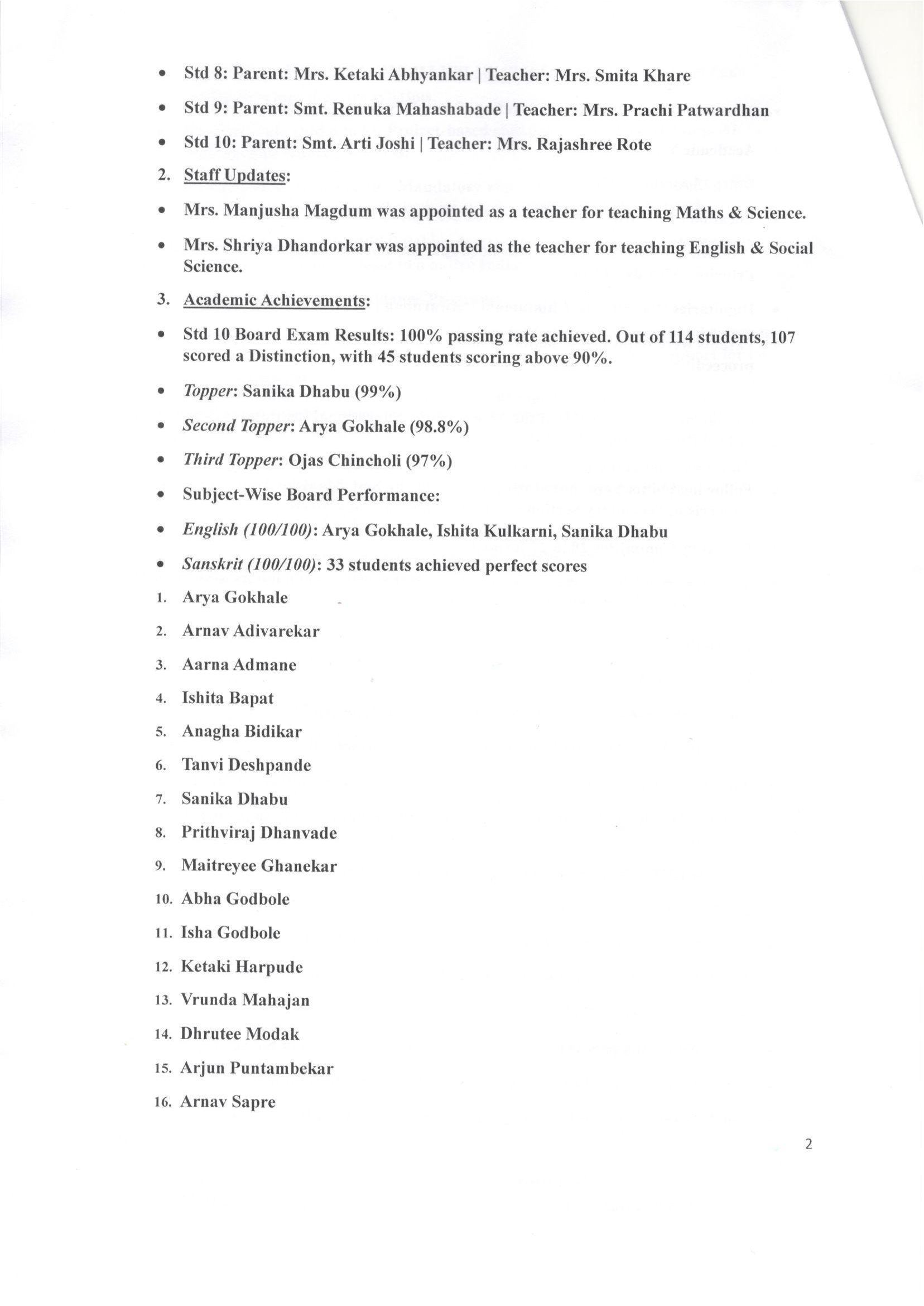 MINUTES-School General Body Meeting Std. V to VII (2026-27) - Page 2