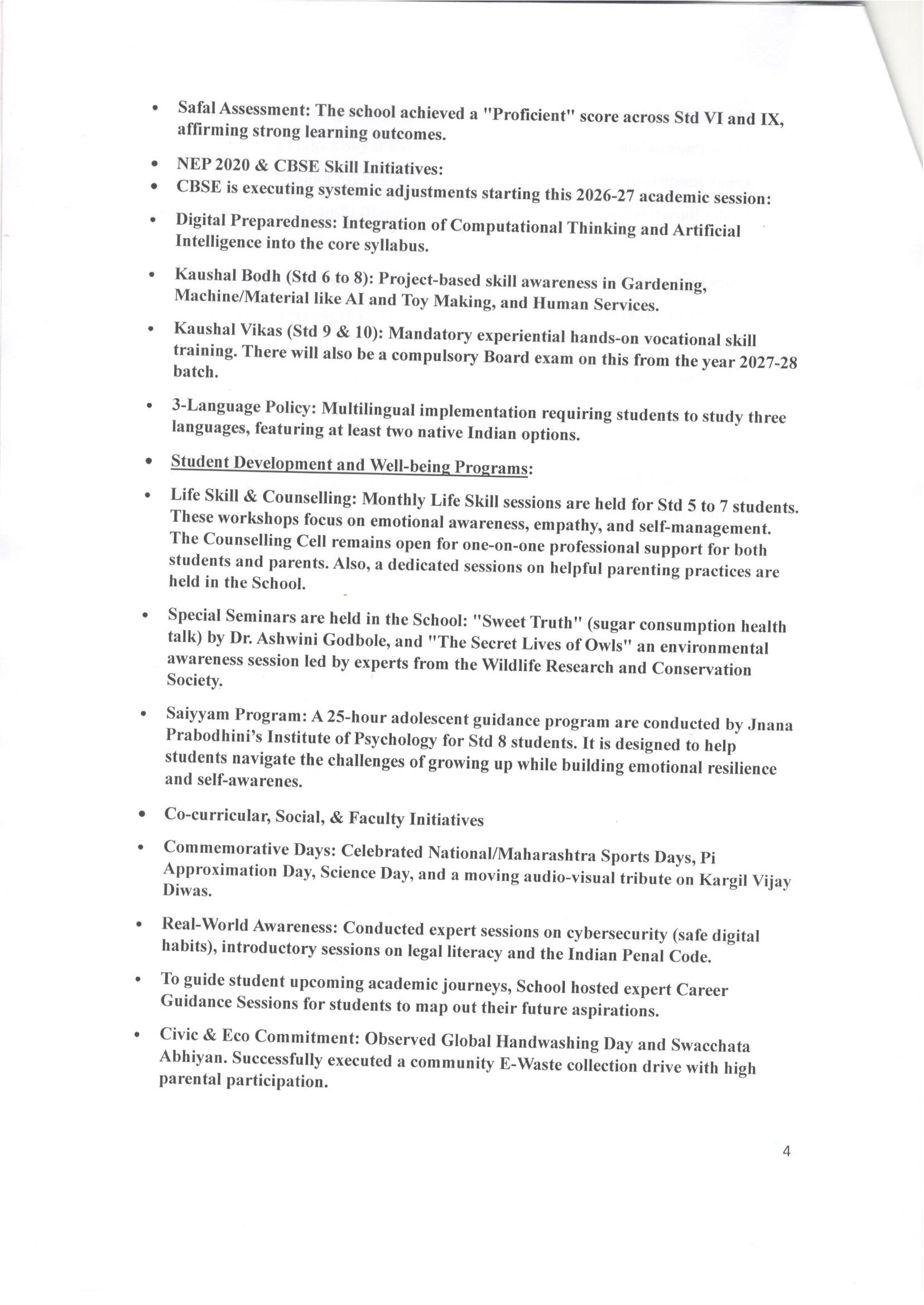 MINUTES-School General Body Meeting Std. VIII to X (2026-27) - Page 4